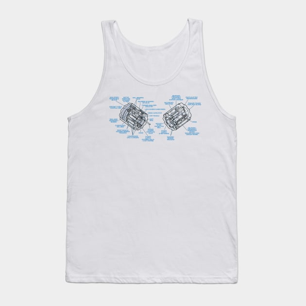 Widow’s Bite - light Tank Top by ThirteenthFloor